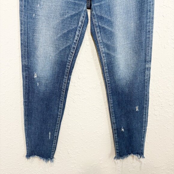 Moussy Vintage Daleville Skinny Jeans Mid Rise Raw Hem Women's Waist Size 27 - Picture 5 of 10